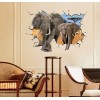 3D Elephant Wall Sticker Wall Murals Wallpaper